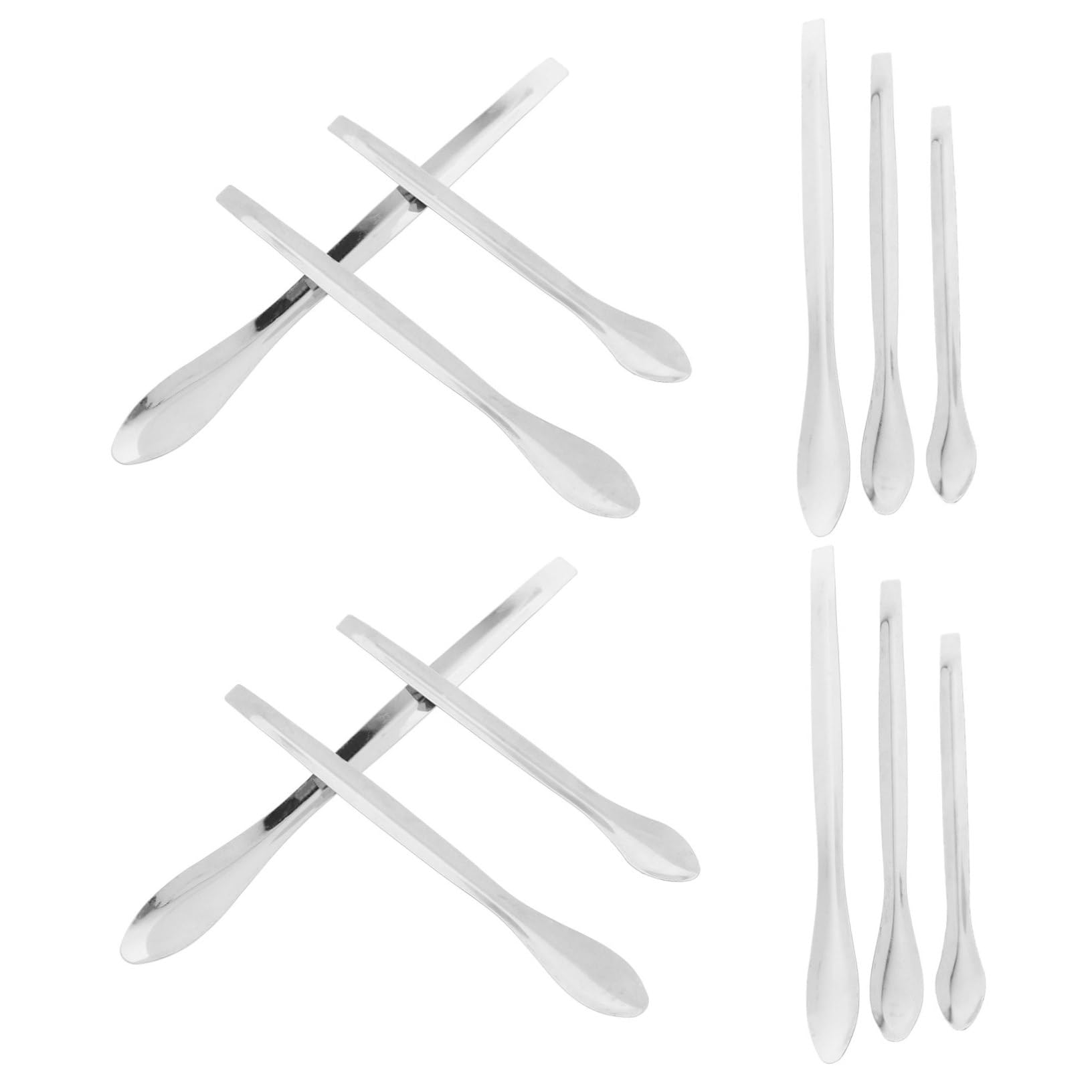 STOBAZA Lab Measuring Spoon Set of 12 Small Silverware for Precise Pouring Sampling Tasks