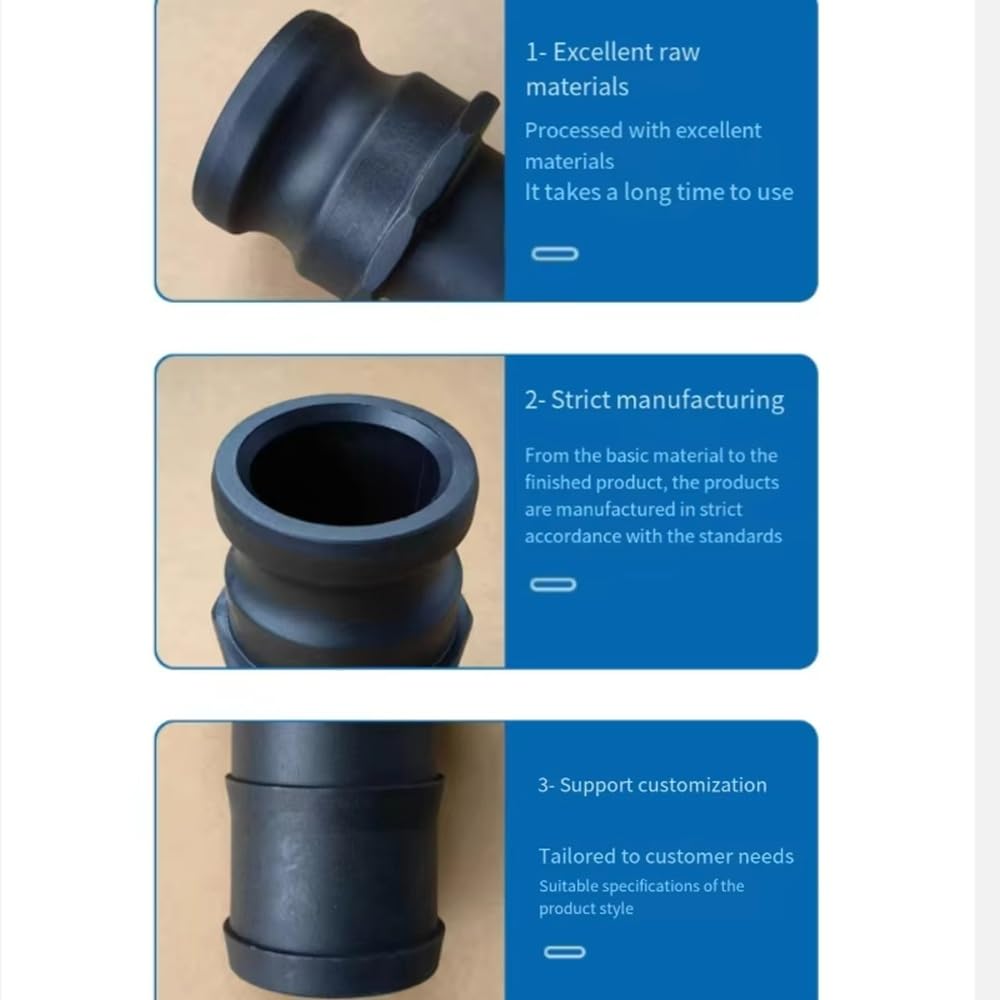 Hebilla de manguera de conector rápido de polipropileno, adaptadores macho y hembra Yin-Yang para un ajuste seguro, fácil instalación en varias aplicaciones, duradero y fiable