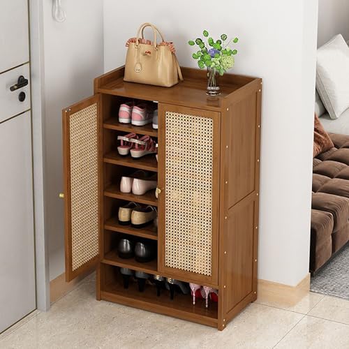 Solution de rangement moderne pour chaussures : meuble rotin 60 cm