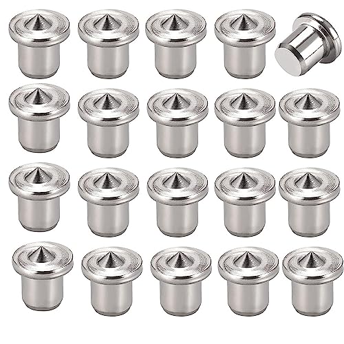 SKYPRO Lot de 20 goupilles de centrage en acier pour le travail du bois, les travaux manuels, les chevilles et les centres de transfert, outil de perçage (8 mm)