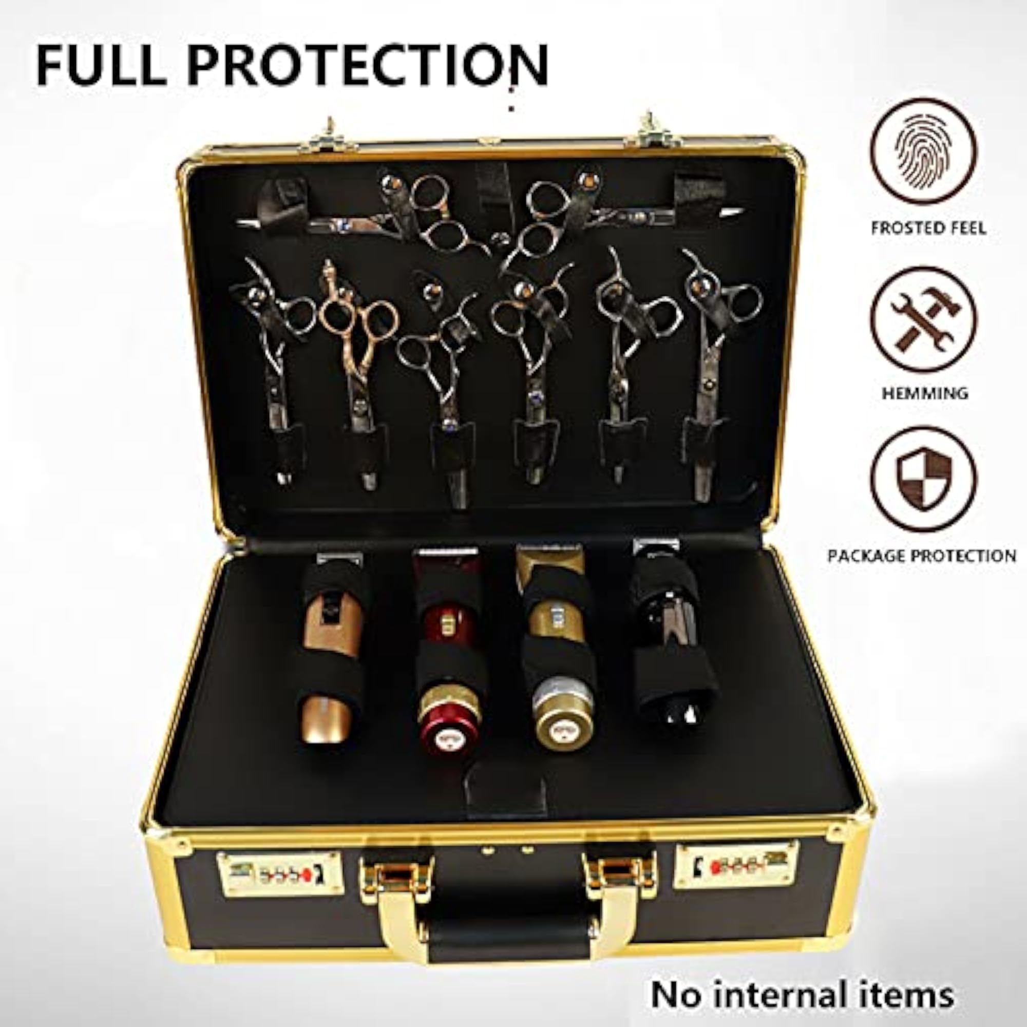 Professional Barber Case for Stylist Tools, Gold