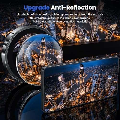 Image of WSKEN for Samsung Galaxy S26 Ultra Camera Lens Protector - Ultra Thin Case Friendly, 9H Shatterproof Tempered Glass with Anti Scratch Metal Circle Camera Screen Protector Cover Accessories, Black