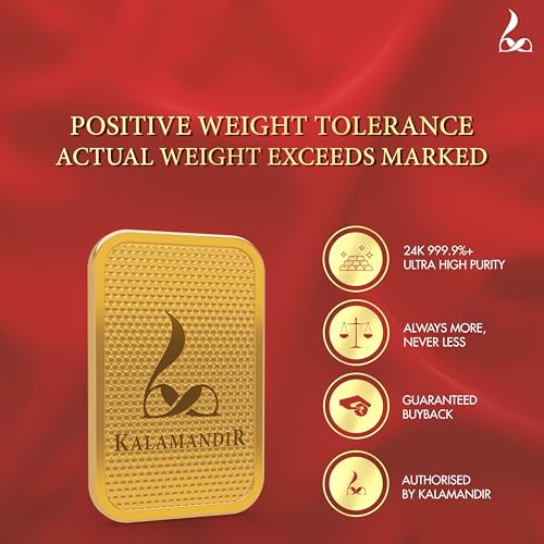 Image of KALAMANDIR | | 24K (999) Fine Gold Bar | 100% Pure| Investment & Gifting Option