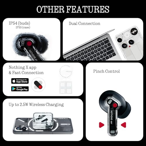 Ear cuffie bluetooth con Audio Hi-Res, Cancellazione attiva del rumore intelligente, Equalizzatore avanzato e fino a 40.5 ore di ascolto - Nero - Gadget - Immagine 6