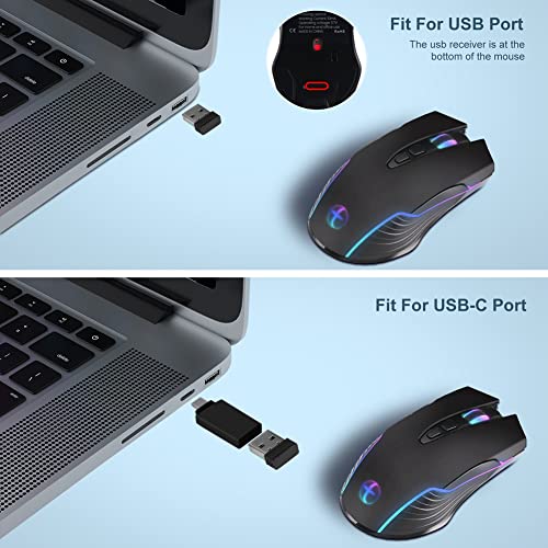 Evita el bloqueo de pantalla con este ratón mover inalámbrico recargable USB 5