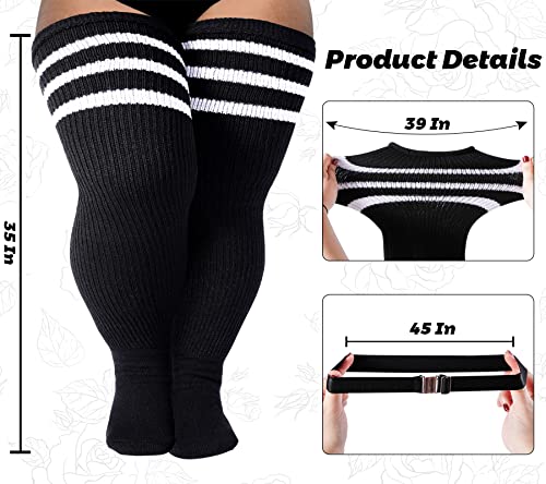 LOUSGUTA Plus Size Thigh High Socks for Thick Thighs- Extra Long Womens Cable Knitted Over Knee High Leg Warmer2