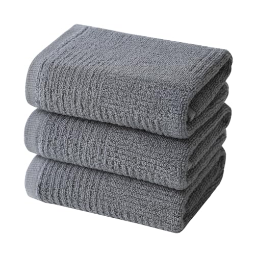 Glynniss Cotton Terry Cloth Kitchen Towels - Pack of 3, 16x26 Inches