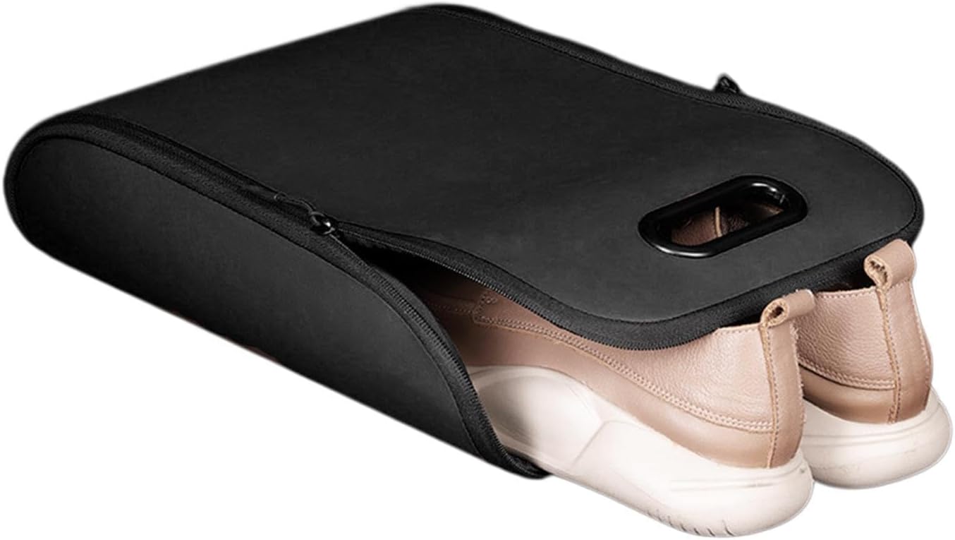 Vehicle Shoe Organizer Box | Car Trunk Shoes PU Leather Container Box,Boot SUV Trunk Organizer - for Sedan Home Entryway Hotel Gym Camping RV