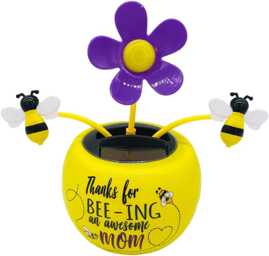 Solar Powered Dancing Flower Cute Car Dashboard Solar Toys, Shaking