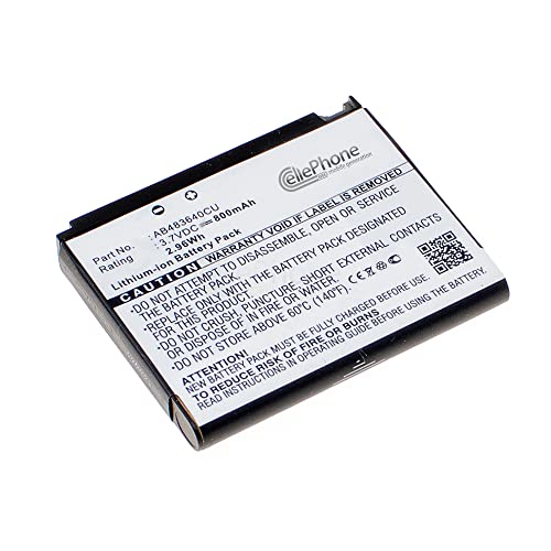 Capacity: 800 mAh. cellePhone Batteria Li-Ion Compatibile con Samsung SGH-U700 Z370 Z560 Z560v Z620 E680v (sostituita AB553443CE)