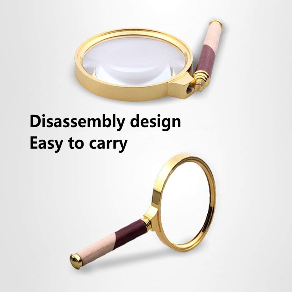 Lupas 6X Lupa de Mano con Mango para lectura para ancianos Profesional Óptica Electrónica Mantenimiento HD Espejo extendido