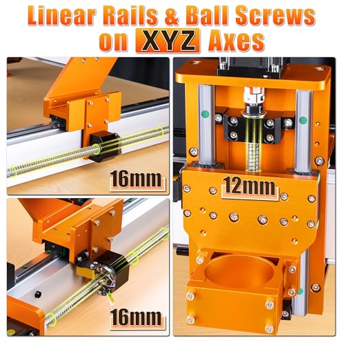 Image of FoxAlien XE-Ultra Core Desktop CNC Router Machine, 17x17in Active Area with NEMA 23 Closed-Loop Stepper Motor, Large Benchtop Engraving & Milling Machine for Wood, Aluminum, Carbon Fiber DIY Projects