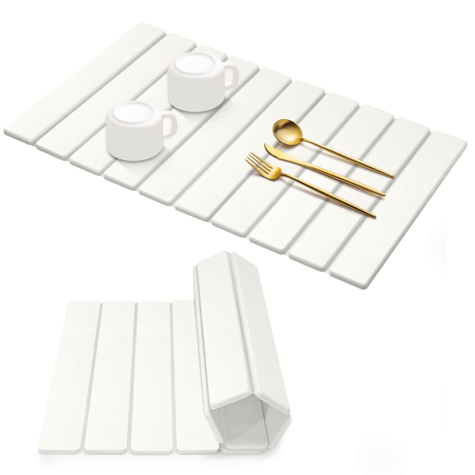 Wealone Tapis De Séchage En Pierre Pour Coptoir De Cuisine, Tapis En