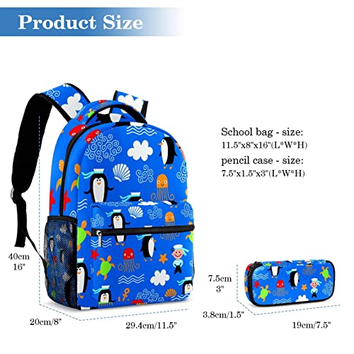 Sac à dos décontracté ordinateur portable avec trousse Sea Element - 2