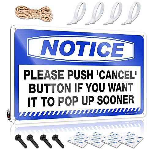FLEZONITE Signs For Bedroom Door Notice�uCancel�v�{�^���������ă|�b�v�A�b�v���������ꍇ�́u�L�����Z���v�{�^���������Ă������� �u���L�Ŕ� �ʔ����z�[���o�[�T�C�� �z�[���f�R���[�V�����p���^���T�C��(20X30c