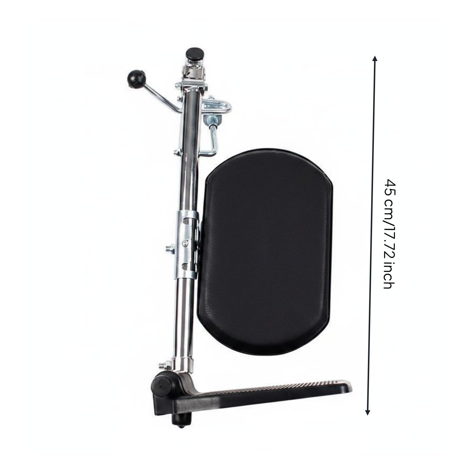 Footrest Poggiagambe Regolabile Supporto Gambe Pedalina Universale Telaio in Metallo Poggiapiedi Robusto Comfort Seduta, Supporto Per Gamba Destro Multifunzione Cromato