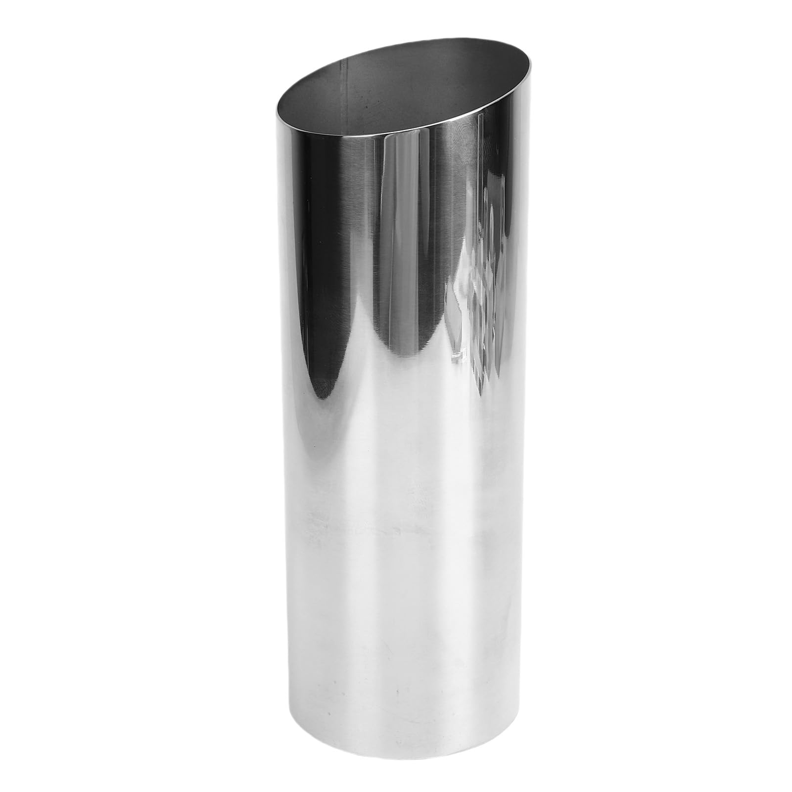 Vase cylindrique moderne acier inoxydable 21cm pour fleurs séchées