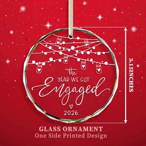 Image of Engagement Gifts for Couples 2026,First Christmas Engaged Ornament 2026
