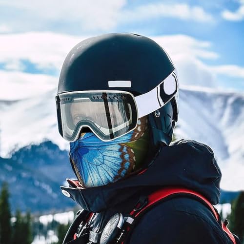 Balaclava para hombre y mujer, máscara para esquiar con diseño de mariposa azul, cubreboca completo para ciclismo miniatura 5