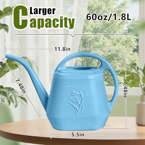 Image of Plant Watering Can - 1 /2 Gallon - Sky Blue | With Long Spout for Watering-Home Indoor and Outdoor Garden