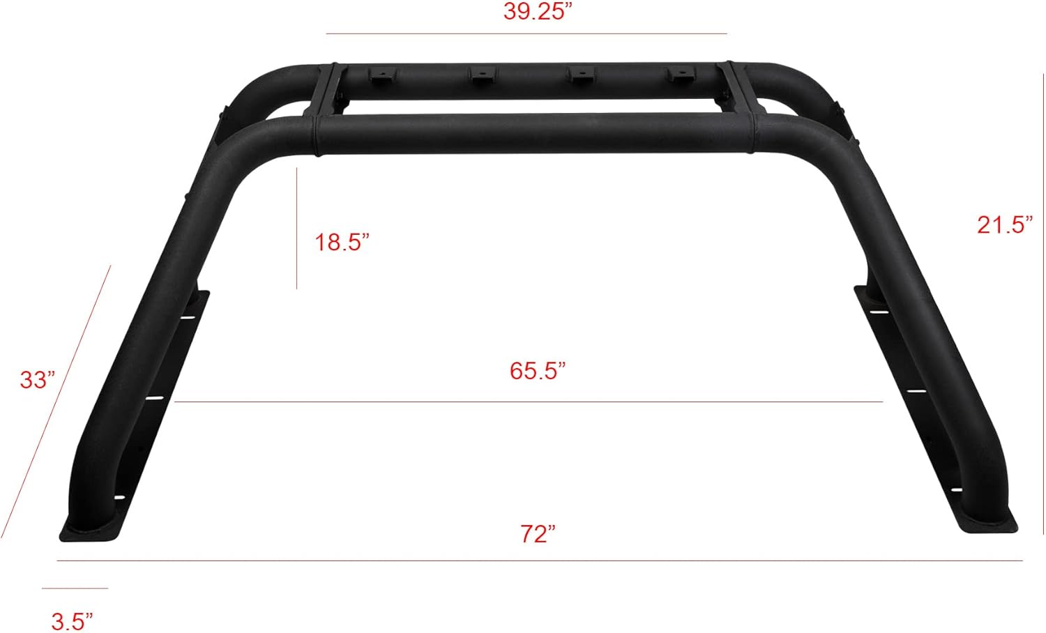 Armordillo USA 8708019 CR-B Honeycomb Mesh Chase Rack - Textured Black Fits 2009-2018 Dodge Ram 1500 2500 3500/2019-2022 1500 Classic / 1998-2022 Ford F250 F350 F450 F550, Full Size Pickup Trucks