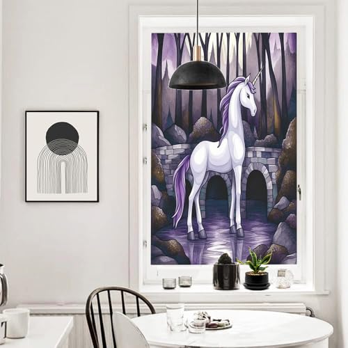 Vinilo Decorativo para Ventana Unicornio Acuarela 17.7x23.6 in miniatura 6