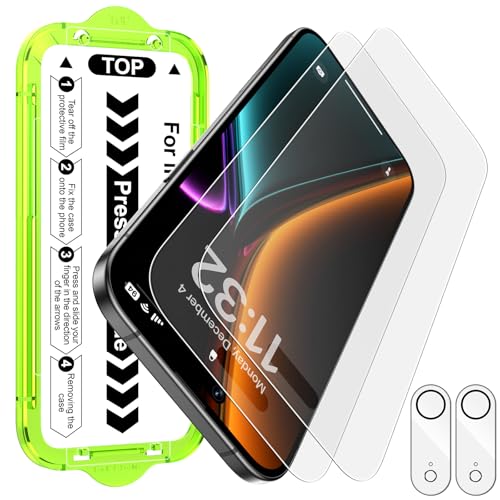 Esanik 2+2 Pack for iPhone Air Matte Glass Screen Protector Auto-alignment Anti-Glare & Anti-Fingerprint Anti-Reflection Bubble Free Smooth as Silk 9H Glass Screen Cover
