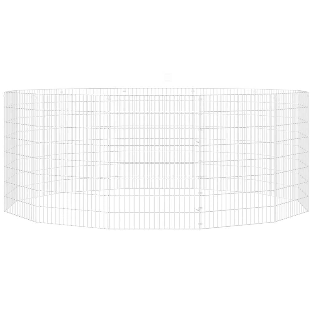 Kojec dla zwierząt 12 paneli z żelaza ocynkowanego 54x80 cm Obudowa
