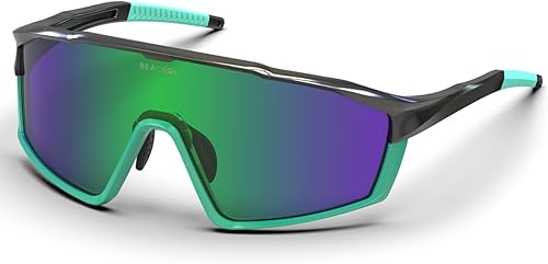 BEACOOL Polarized Sports Cycling Glasses Men Women UV400 Baseball Sunglasses TR90 Frame for Fishing Running Golf Softball