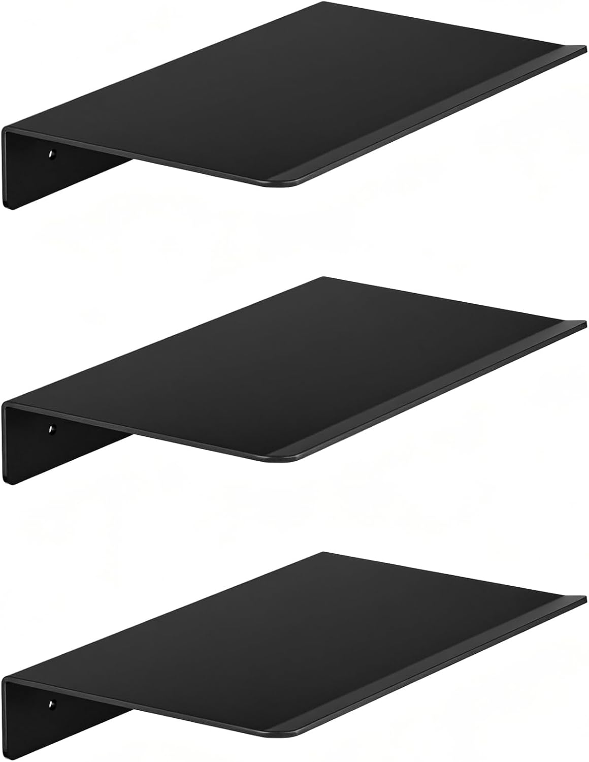 NEETBU(ニートブー) 金属製フローティングウォールシェルフ - 小さな壁掛けディスプレイシェルフ コレクション用 ミニハンギン