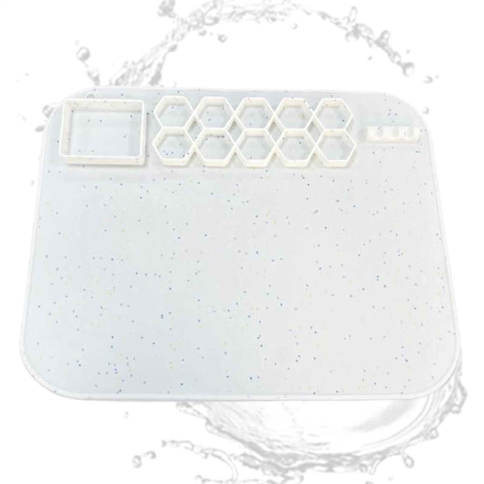 Tapis de peinture en silicone antidérapant avec bac de peinture et palette