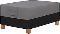 Vista 8 de Easy-Going - Funda para otomano de exterior, funda impermeable para otomano de patio, funda resistente para muebles de exterior con asas acolchadas