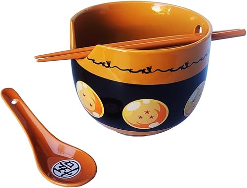 Culture Fly Dragon Ball Z - Juego de cuencos para ramen con tazón de ramen, cuchara y palillos