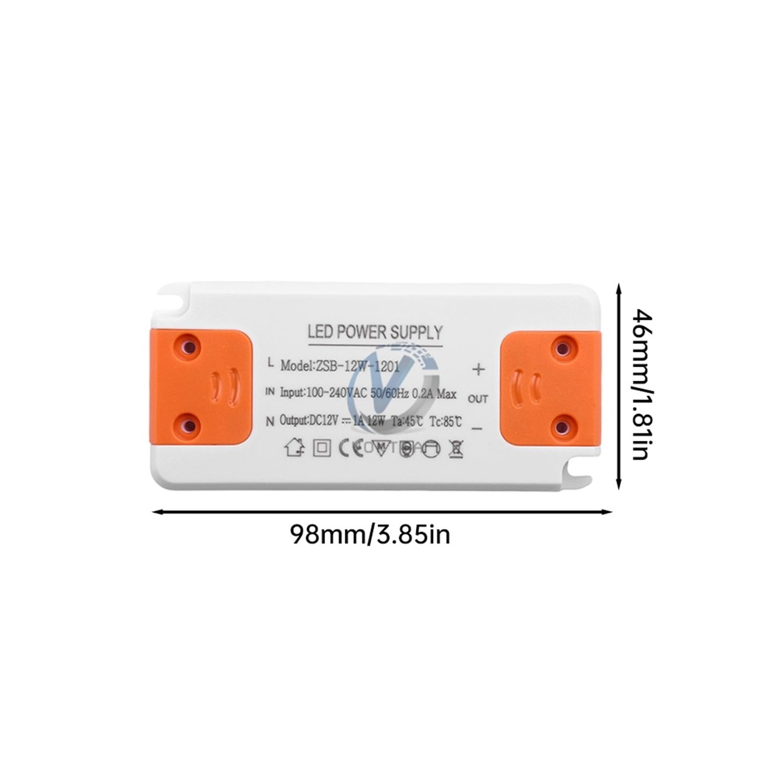 Sterownik LED 12 V Ultra cienki transformator oświetleniowy Sterownik napięcia stałego Zasilanie 12 W 18 W 24 W 36 W AC185-260V(24W)