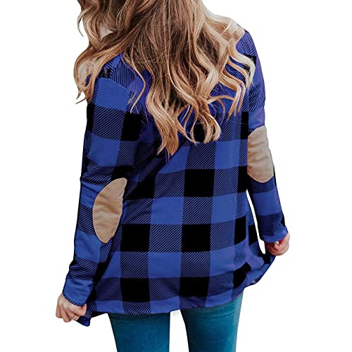 Womens Flannel Cardigan Sweaters Trendy Casual Lightweight Plaid Jacket Loose Long Sleeve Kimono Fashion Fall Outfits3