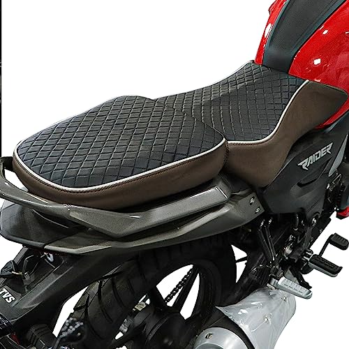 Image of TVS Seat Cover for Sweat Free Comfortable Riding| Nylon Thread Stitching for Strength| Bike Riding Accessories|Heat & UV Ray Protection|Enhanced Tear Resistance