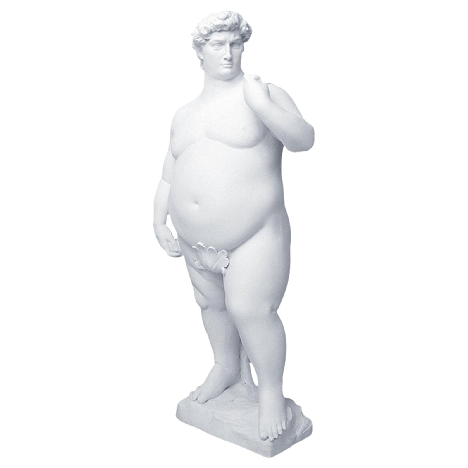 David Resin Statue - Greek Michelangelos David Statue Fat David Statue Figurines Nude Replicas Sculpture Figurine, David Body Statue 4.33 Inch/5.91 Inch Tall
