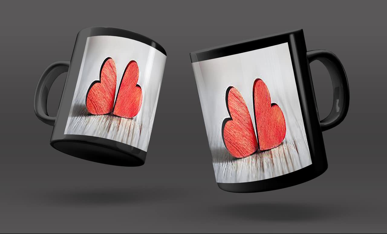 SRK Creation Best Valentine Day Theme Printed Black Mug SRK-VD-0003