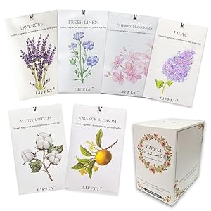 14 Packs Scented Sachets for Drawers and Closets Lavender Fresh Linen Cherry Blossoms White Cotton Lilac Orange Blossoms 6 Different Scent Gift