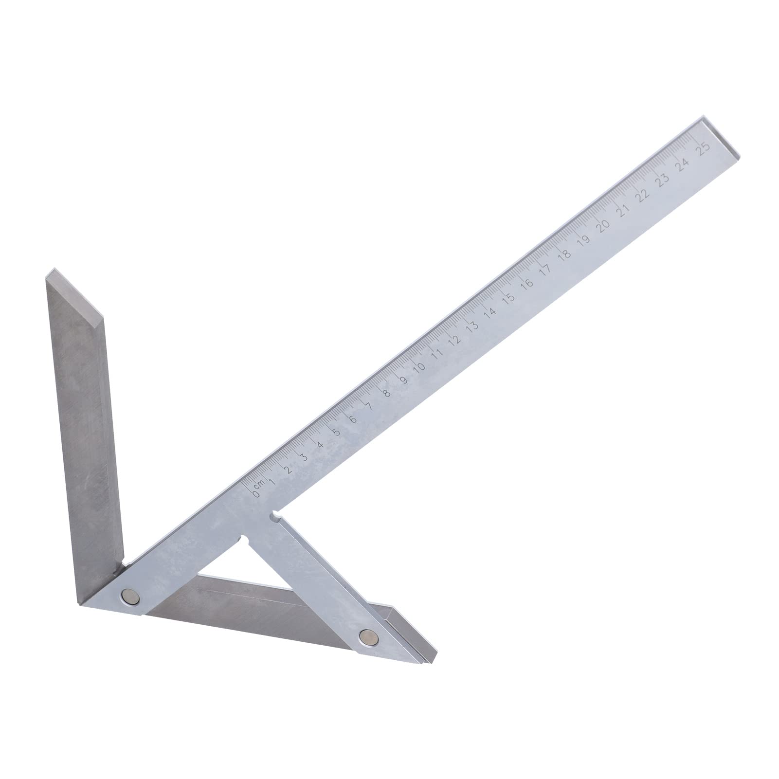 Linijka Miernicza środkowa Bardzo Dokładny Celownik Kątowy ze Stali Nierdzewnej do Obróbki Sprzętu 250 X 160 Mm ze skórzaną osłoną