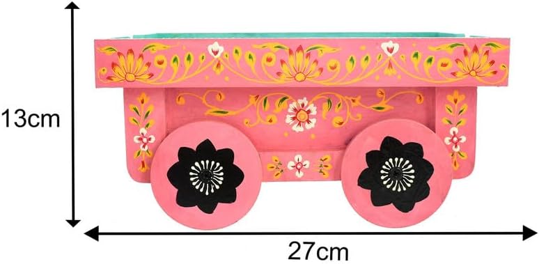 LatacraftsHandPainted Wooden Serving Tray, Trays for Home décor, Easy to Serve (ss01) A14