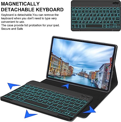 Image of ProElite Keyboard case for OnePlus Pad 4 13.2 inch 2026, Magnetic Detachable Wireless Bluetooth Keyboard for OnePlus Pad 4 13.2 inch 2026 [Built-in 7-Colors Backlit], Lavender