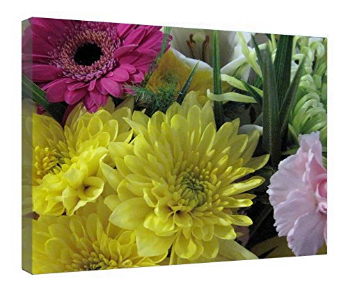 Impression toile Bouquet de fleurs 55 tableau encadré bois 40x50cm