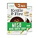 Miso Soup with Chicken Bone Broth by Kettle and Fire, Pack of 2, Paleo Diet, Gluten Free Collagen Soup on the Go, 11g of protein, 16.2 fl oz