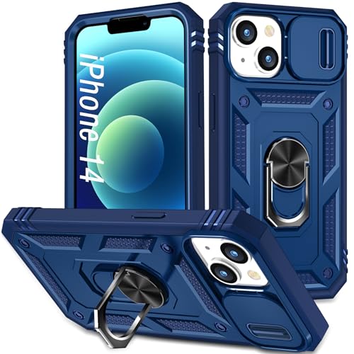 Coque iPhone 14 antichoc bleu pour préserver l'appareil photo