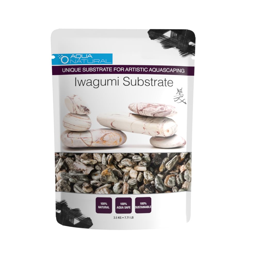 Aqua Natural Iwagumi Pebble - Gunsmoke 7.7lb Ultra Premium Substrate