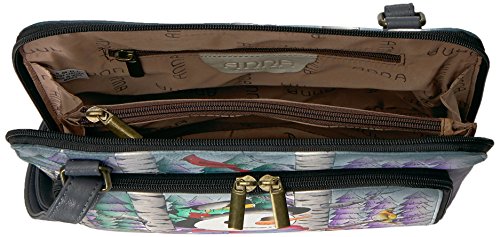 Anna By Anuschka Women's Genuine Leather Zip Around Cross Body | Medium Organizer With External Credit Card Pocket | Boy And The Snowman #TOP4