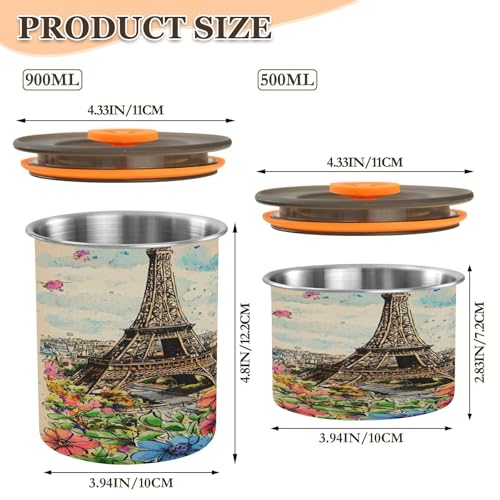 Contenedor hermético para café acero inoxidable 17oz miniatura 3
