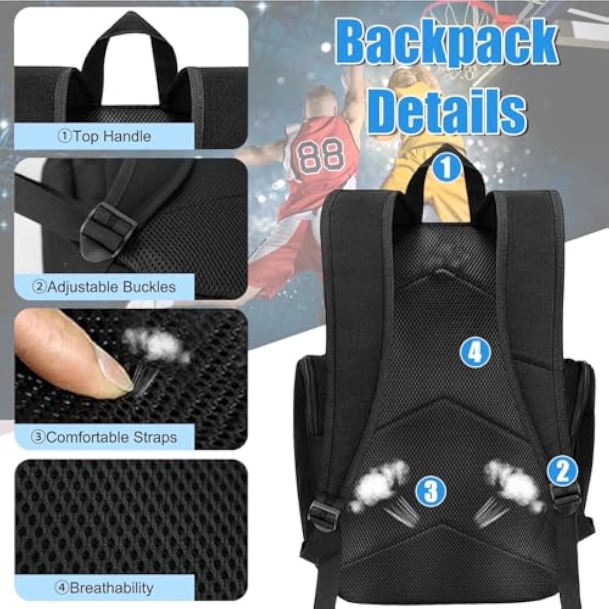 Baseball Bag Backpack for Youth and Adults