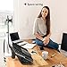BONTEC Single Monitor Sit-Stand Workstation Desk with Arm Suspended Keyboard Tray, Height Adjustable Standing Desk Converter, USB Charging Port, VESA 75x75/100x100 mm, Holds Screen up to 27 inches